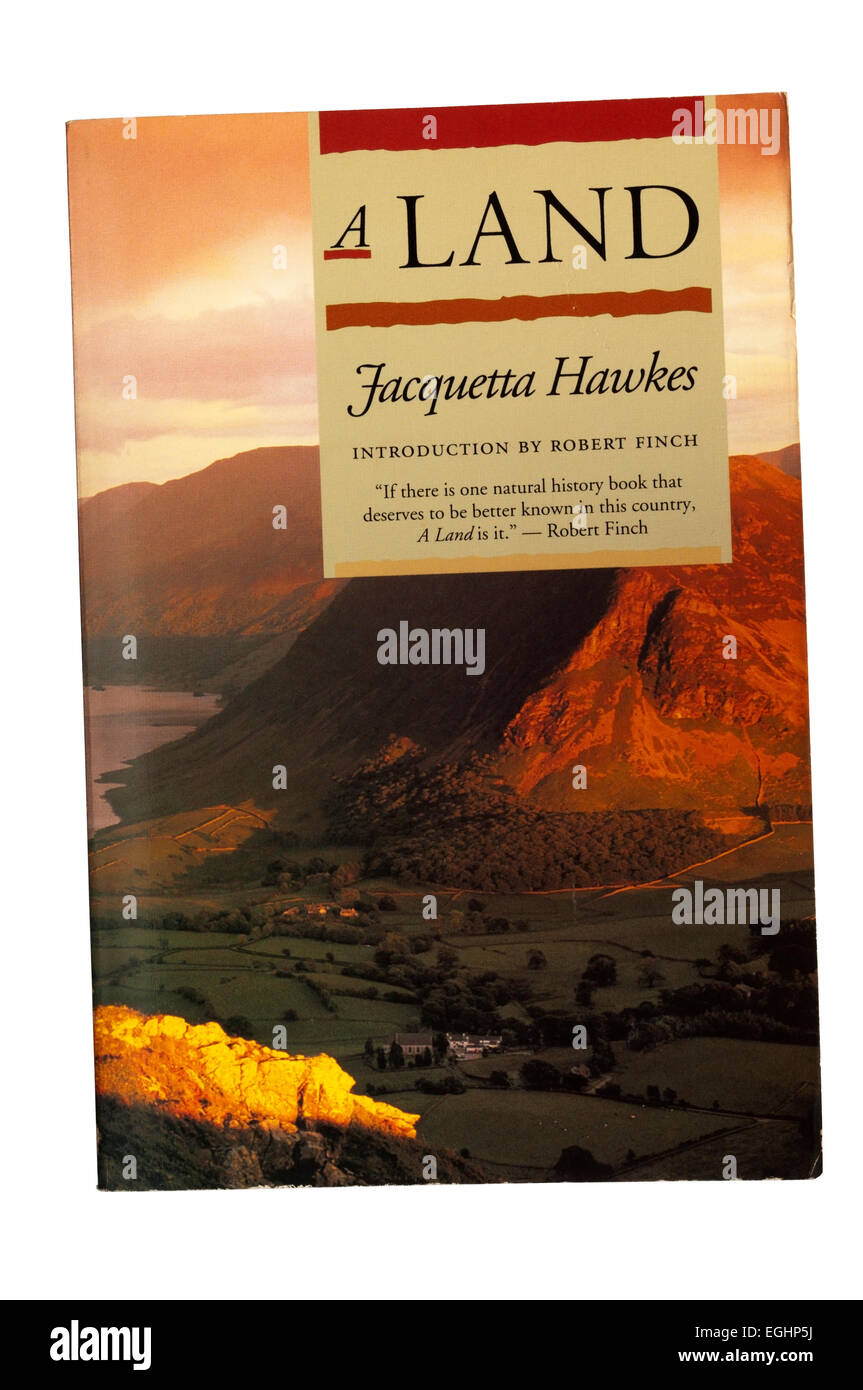 A copy of A Land by Jacquetta Hawkes. Stock Photo