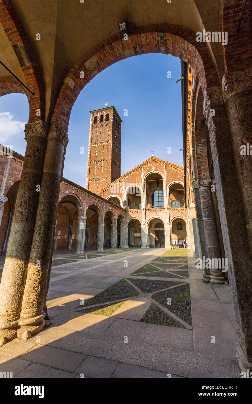 Italy, Lombardy, Milan, Sant'Ambrogio Basilica Stock Photo