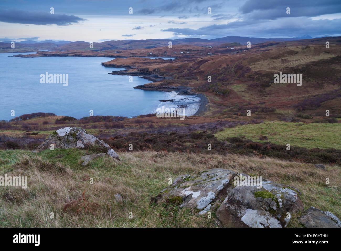 A view of Fiskavaig bay and Ardtreck point, Isle of Skye, Scotland Stock Photo