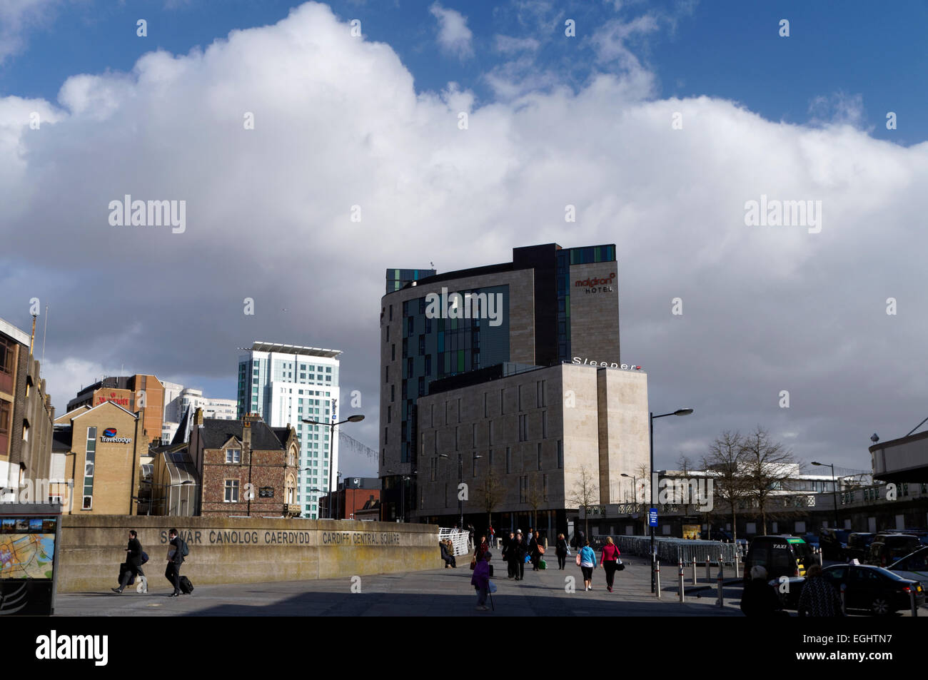 Central Square area due for redevelopment, Cardiff, Wales, UK. Stock Photo