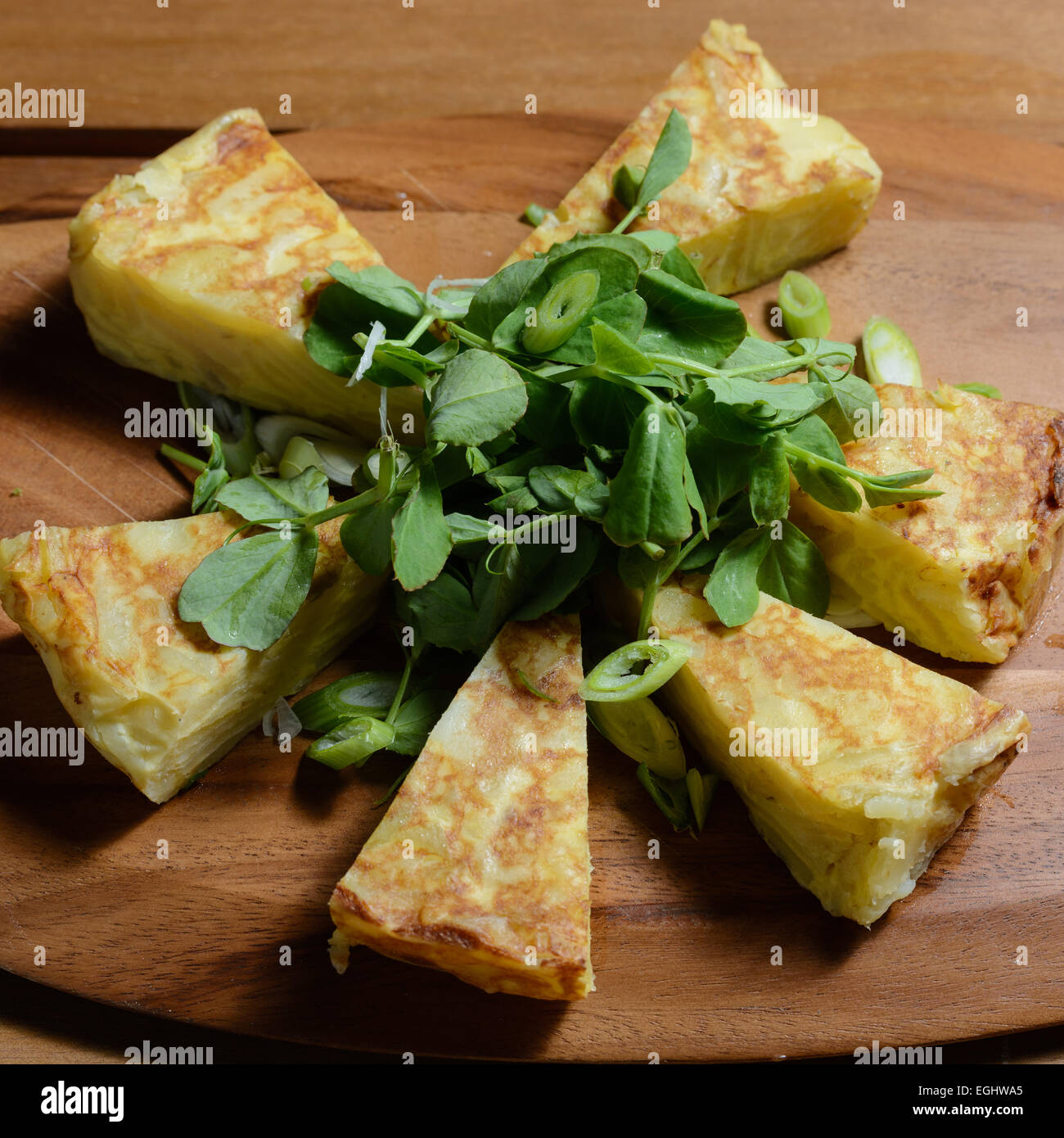 Spanish omelette. Traditional Spanish dish consisting of an egg omelette with added potatoes