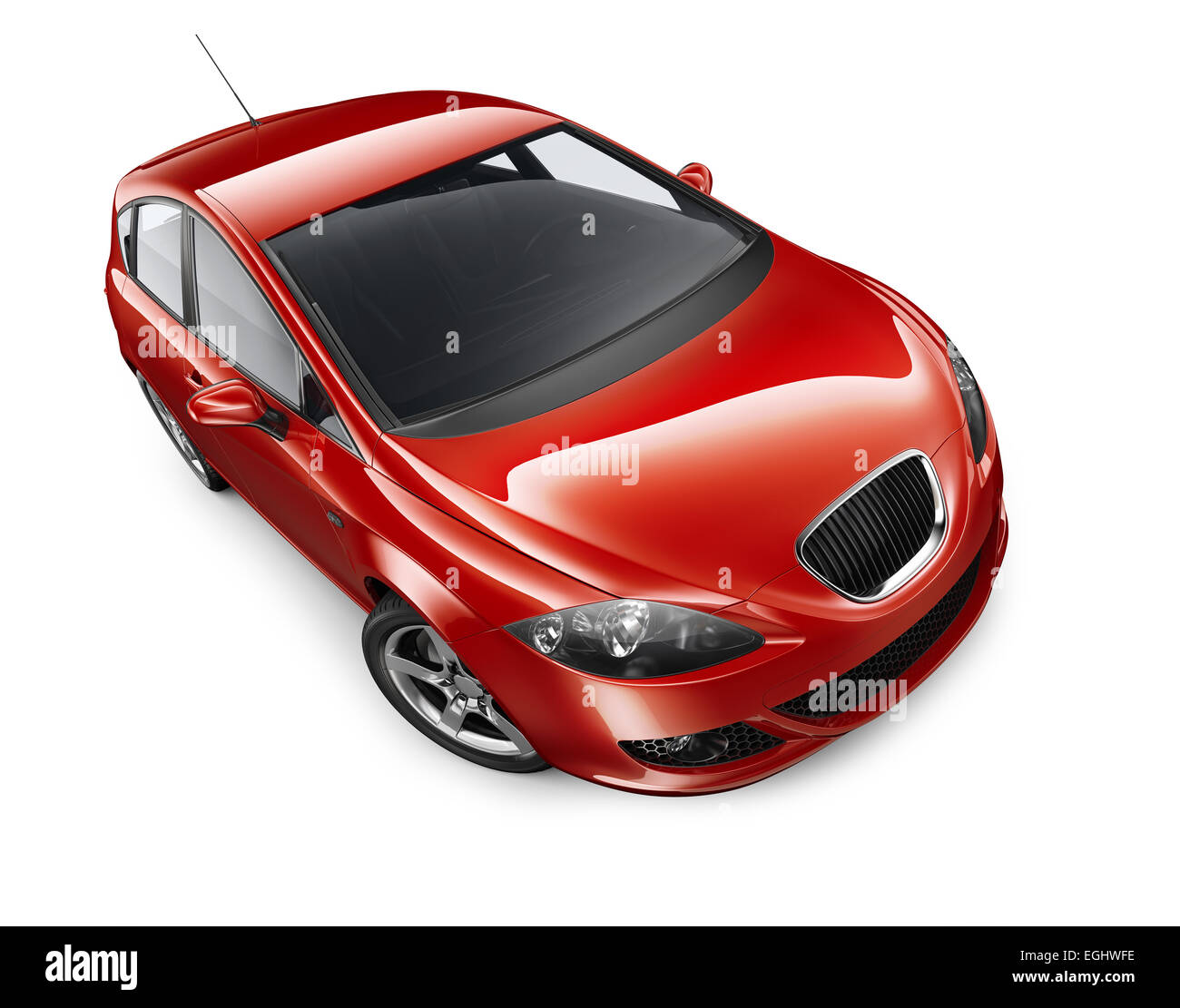 Isolated red car Stock Photo