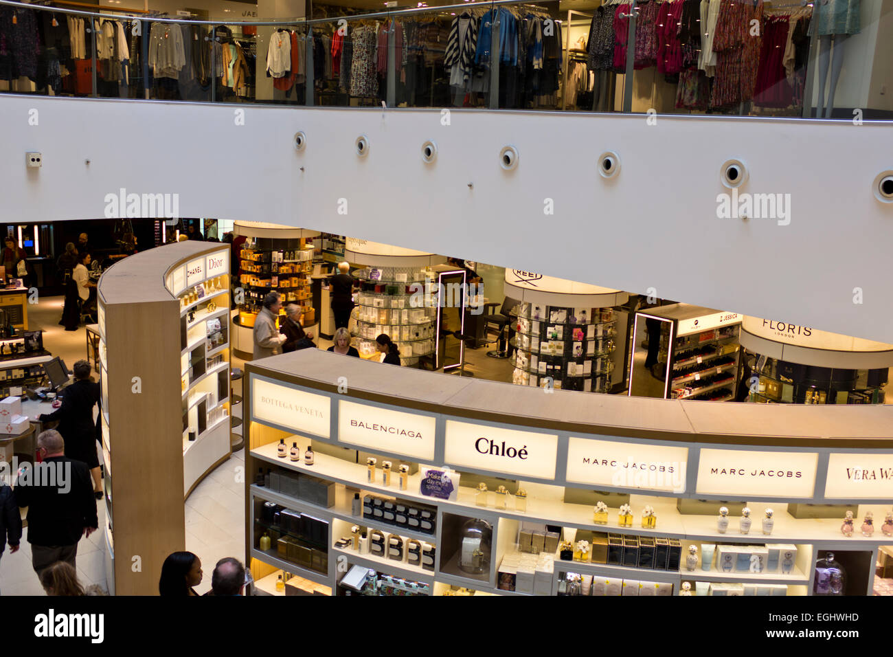 John Lewis's very popular Largest Store in Oxford Street,London selling  Home Furnishings, Televisions,Lighting,Cosmetics,Food Stock Photo - Alamy