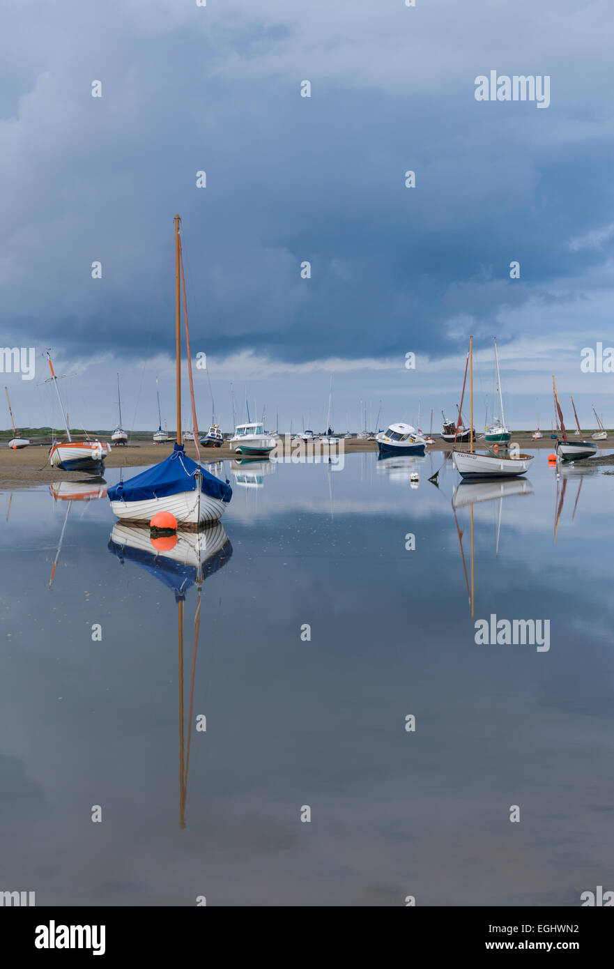 A view of Brancaster Staithe in North Norfolk Stock Photo