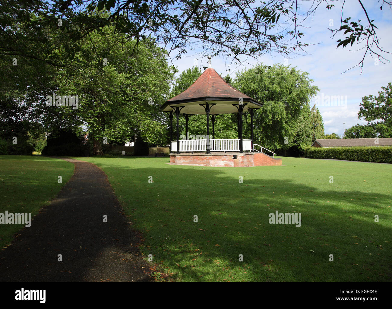 Bandstand in Lido Park in Droitwich, Worcestershire Stock Photo Alamy