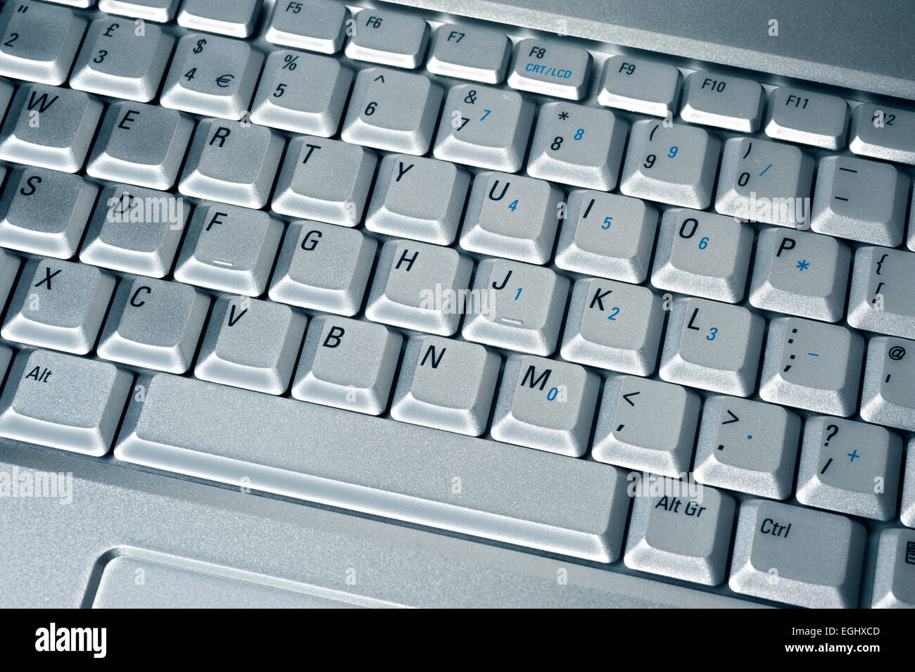 Laptop computer keyboard closeup in HDR Stock Photo Alamy