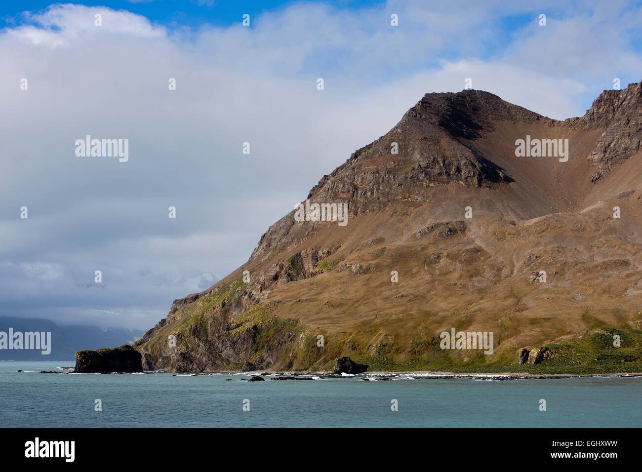 South Cumberland Bay, Jason Harbour, headland below Jason Peak