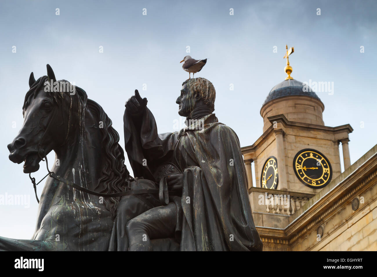 Wellington statue. Edinburgh city. Scotland, UK, Europe. Stock Photo
