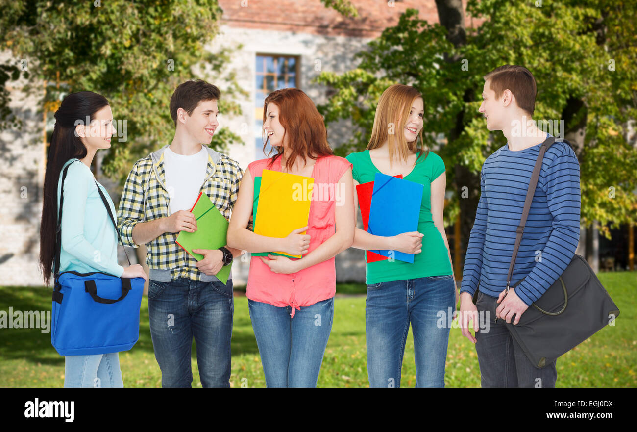 group of smiling students standing Stock Photo - Alamy