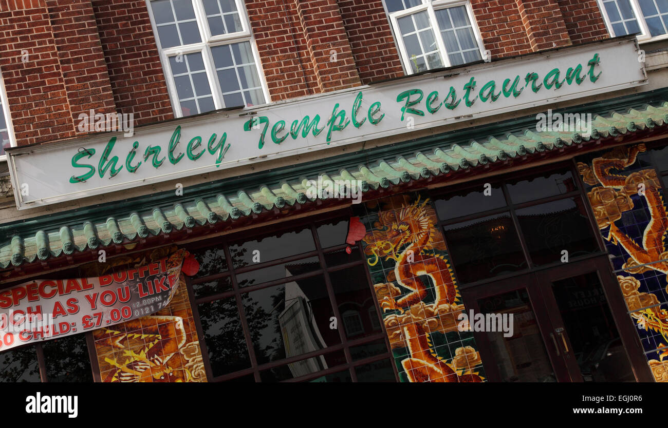 Shirley Temple restaurant on the Stratford Road in Shirley, Solihull