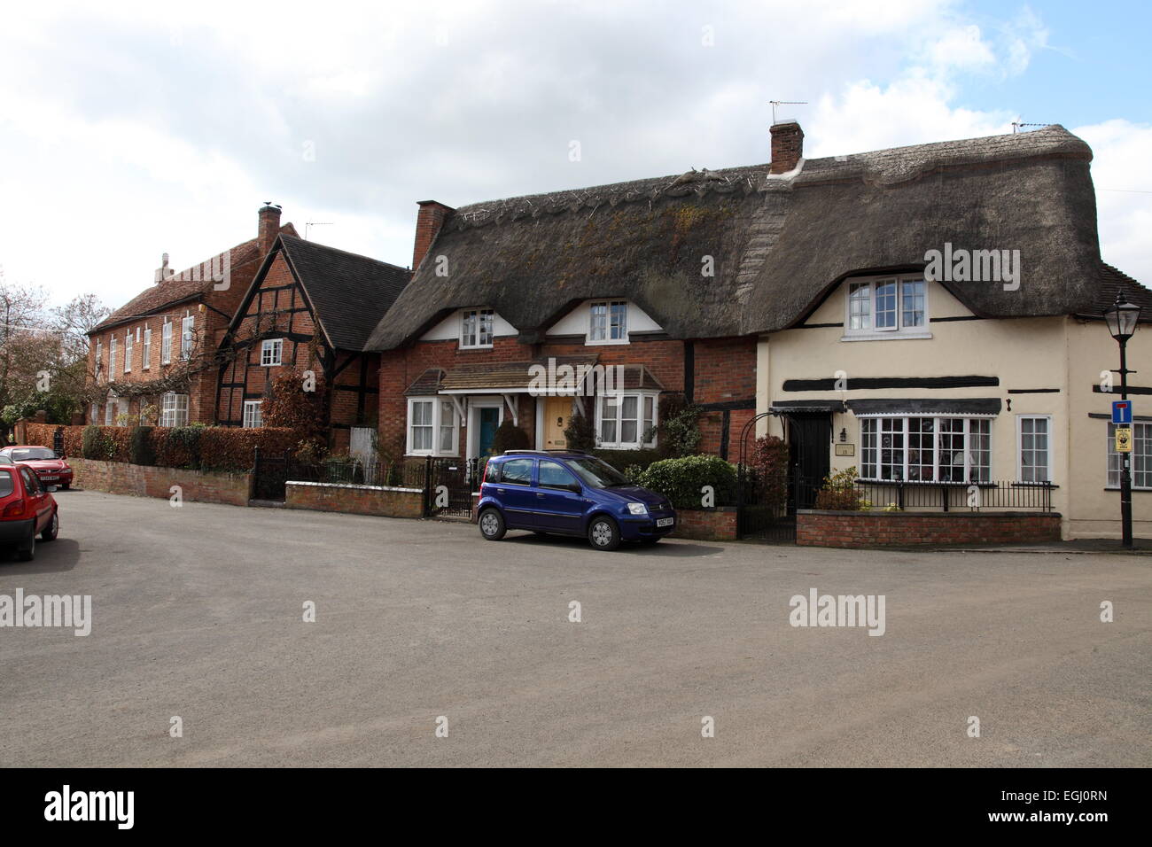 View of houses in Chestnut Square and Church Walk, Wellesbourne