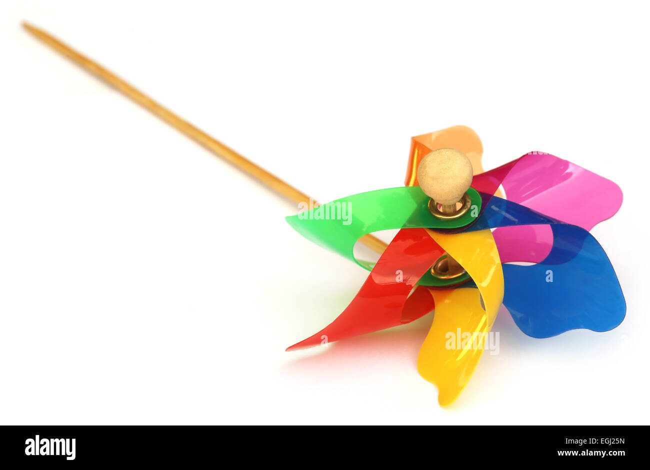 Pinwheel over white background Stock Photo