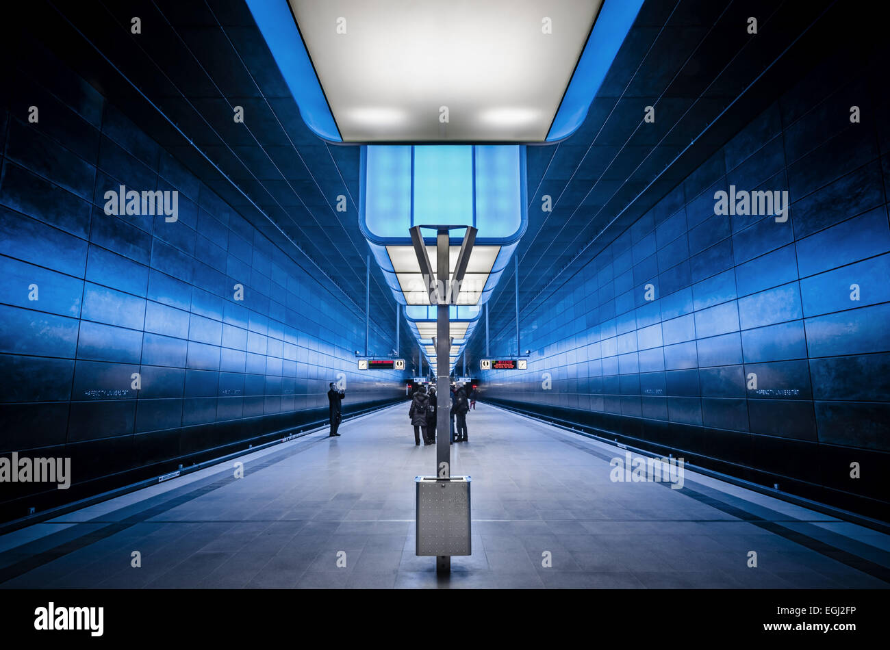 Germany, Hamburg, HafenCity, underground, U4, stop, Stock Photo