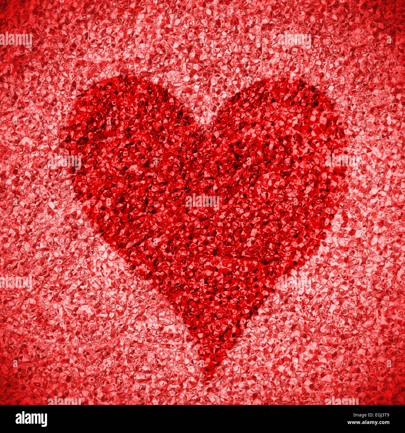 Grunge heart background made of abstract shapes. Stock Photo