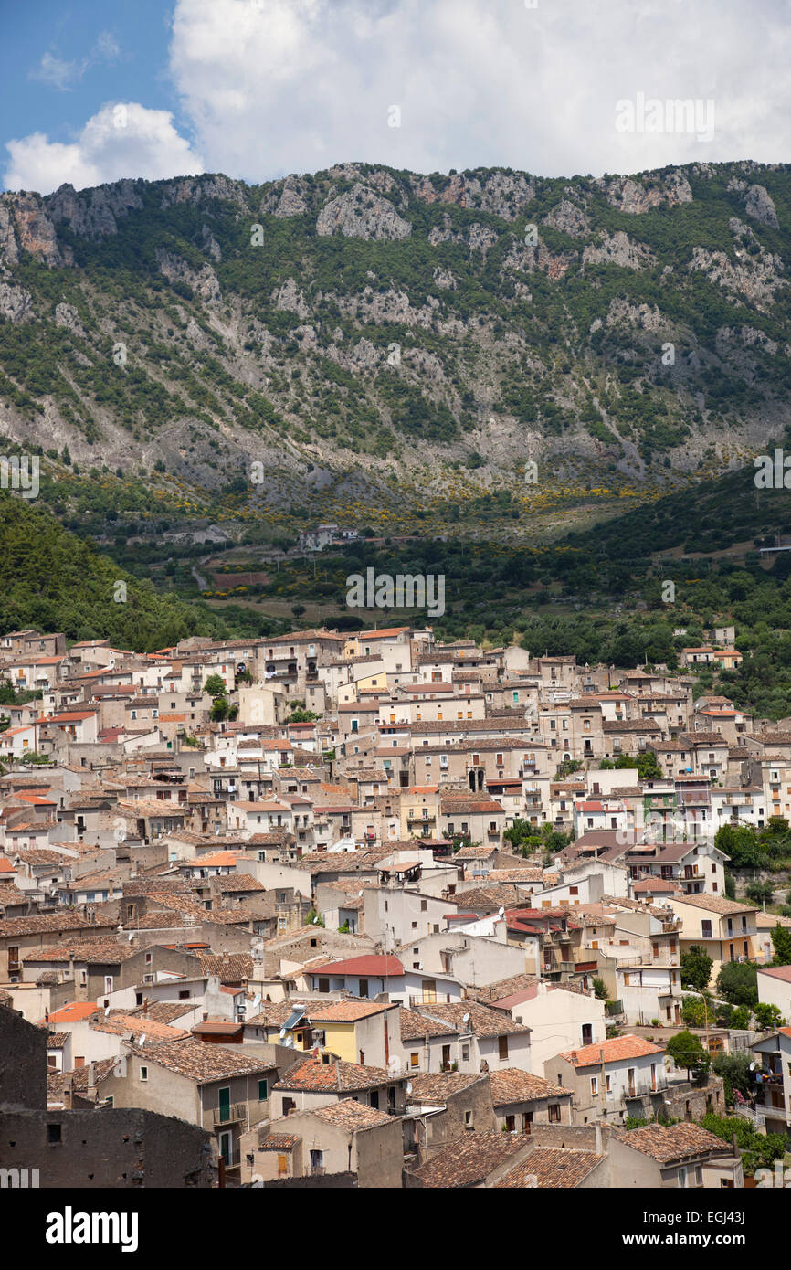 civita village, pollino national park, sila, calabria, italy, europe Stock Photo