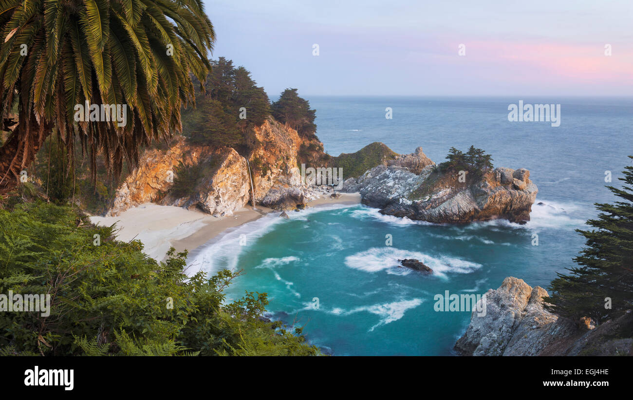 The USA, America, Mac Way Falls, California, sundown, scenery, Stock Photo