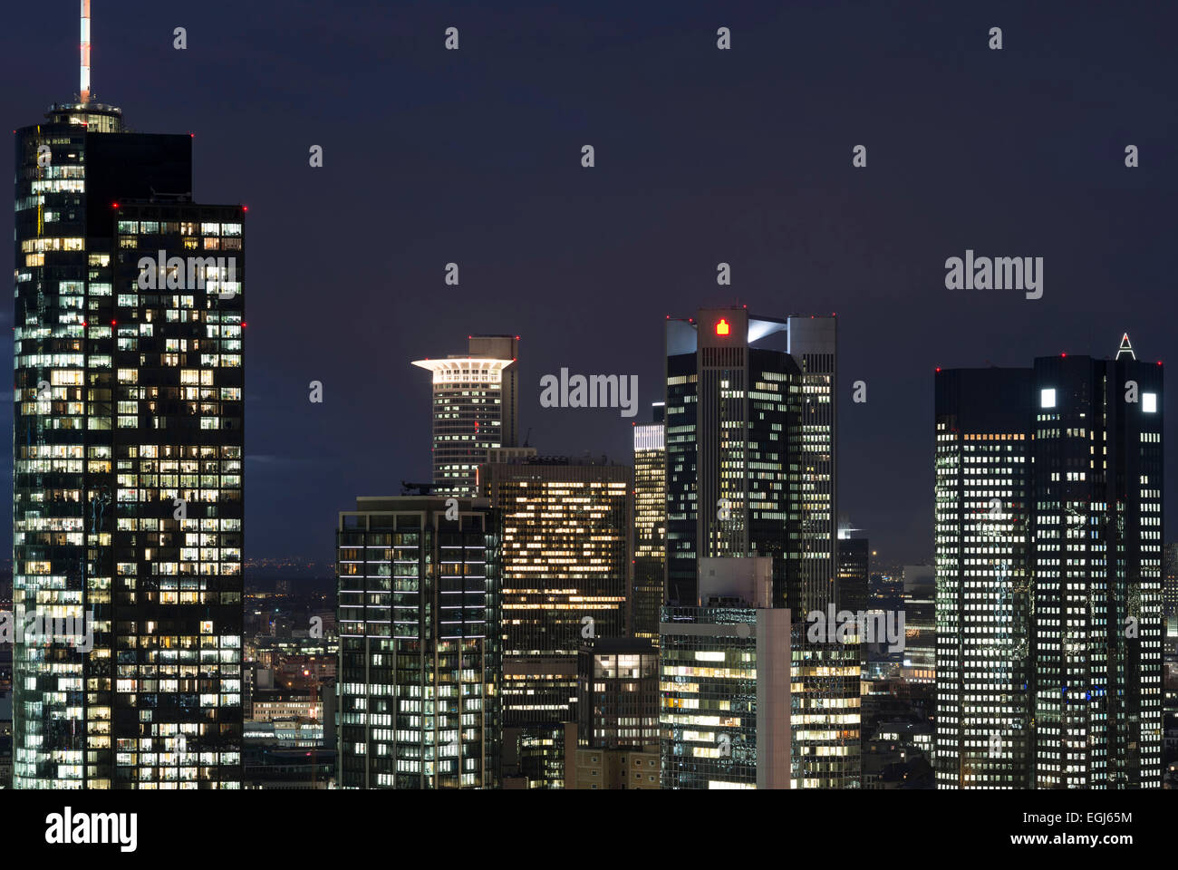 Frankfurt skyline night main hi-res stock photography and images - Alamy