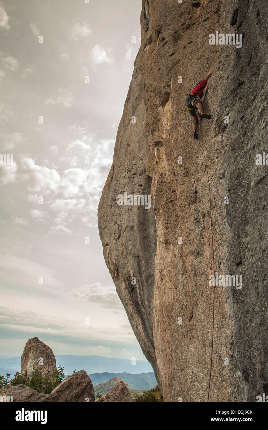 Series on Climber on a Rock Wall in mountain Area in Ceuse / France