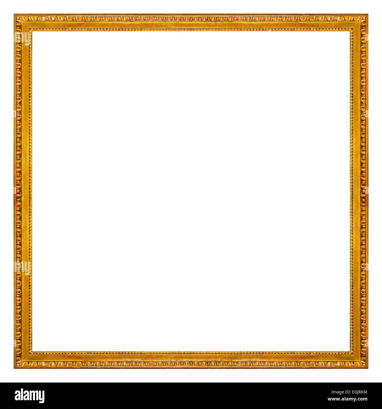 Square Gold Picture Frame Isolated on white background Stock Photo Alamy