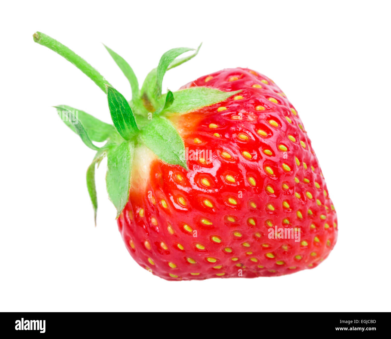 ripe strawberries isolated on white background Stock Photo - Alamy