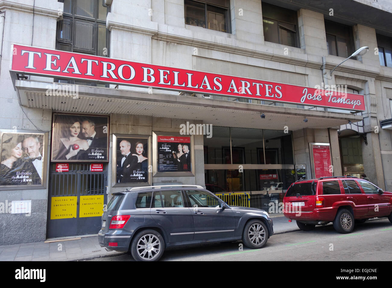 Entrance of Teatro Bellas Artes, theatre, theater, Madrid, Spain Stock