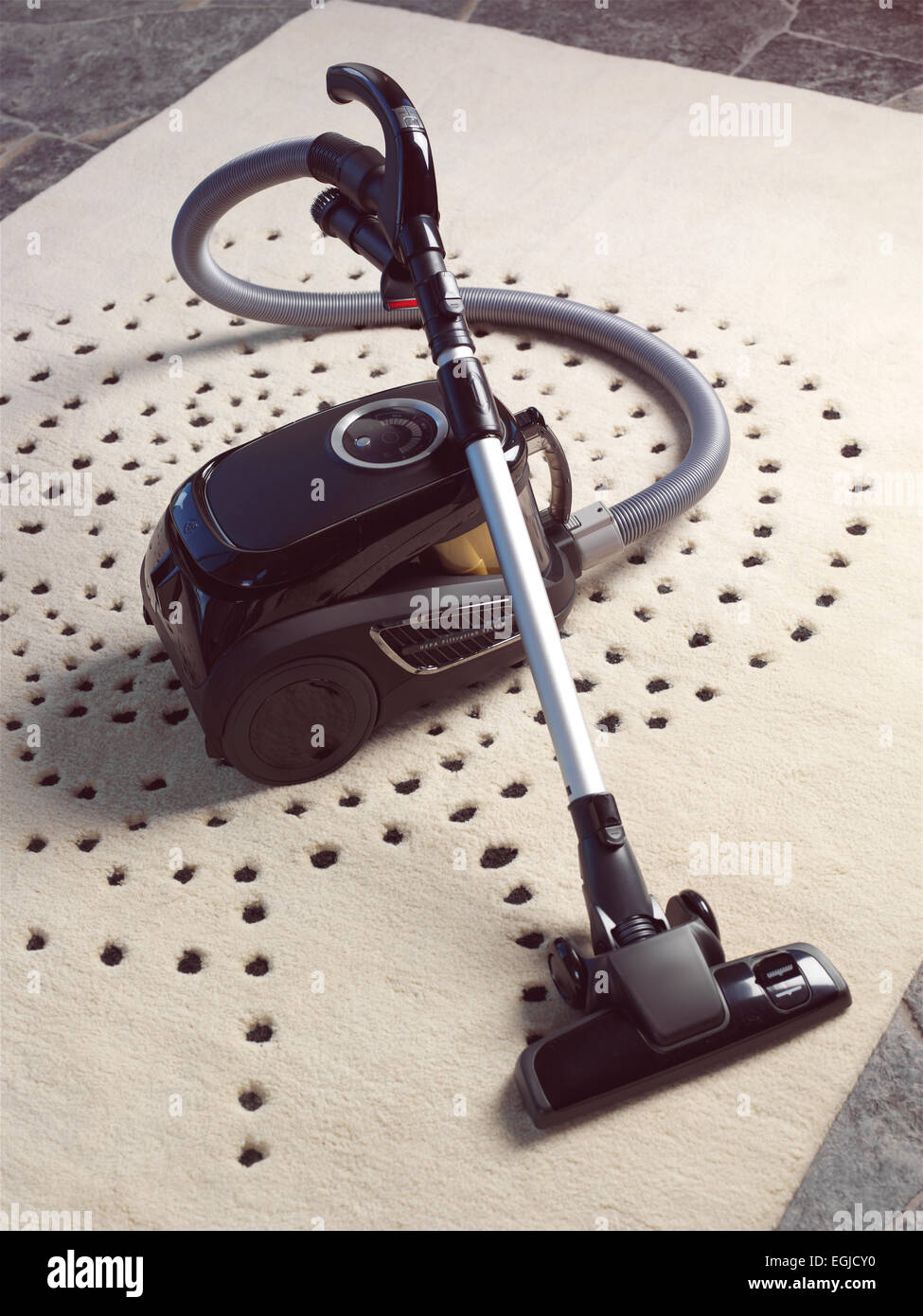 Vacuum cleaner - carpet cleaning Stock Photo