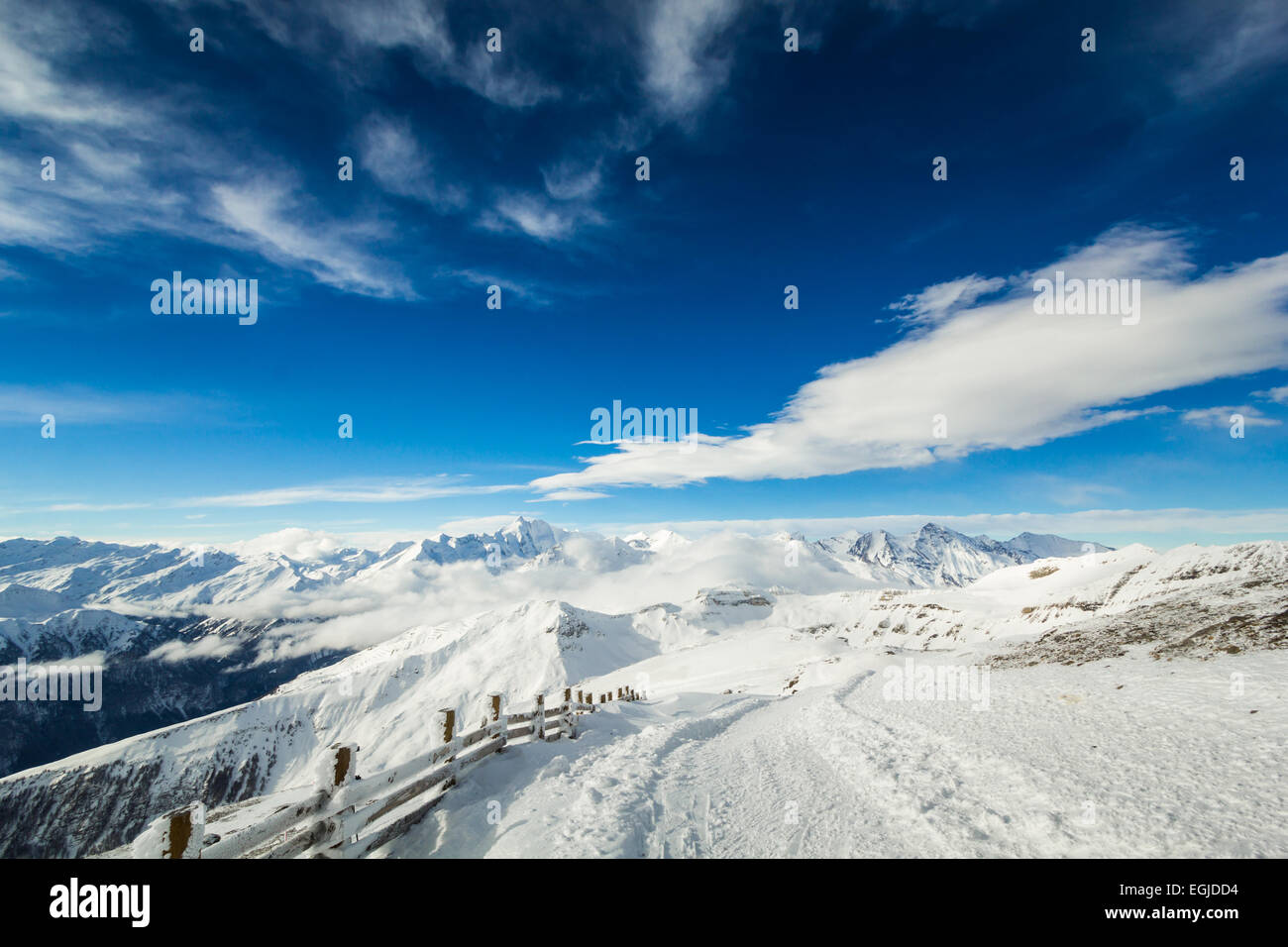 Heiligenblut-Grossglockner ski resort in austrian Alps Stock Photo