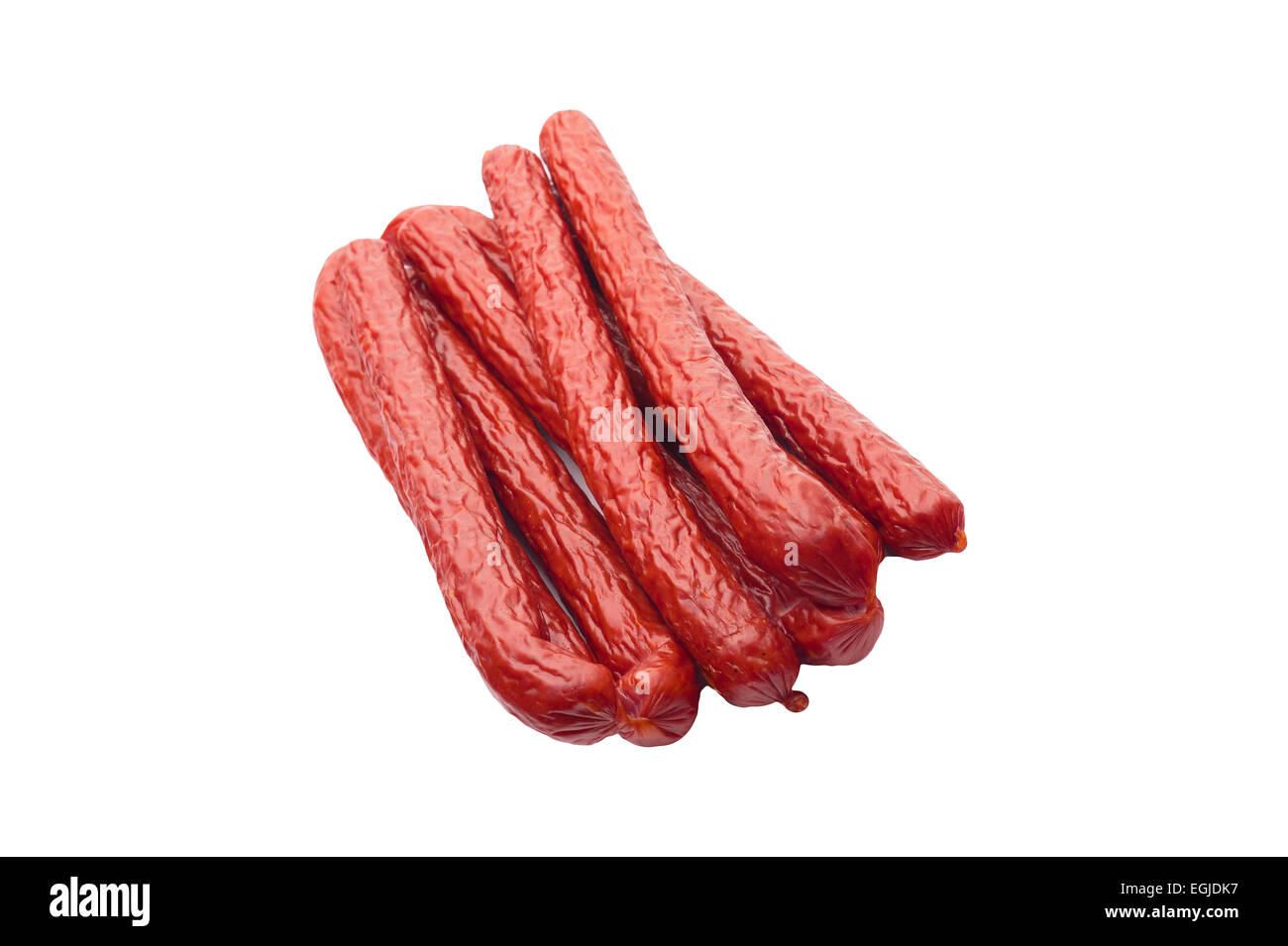 a piece of bacon and sausages Stock Photo