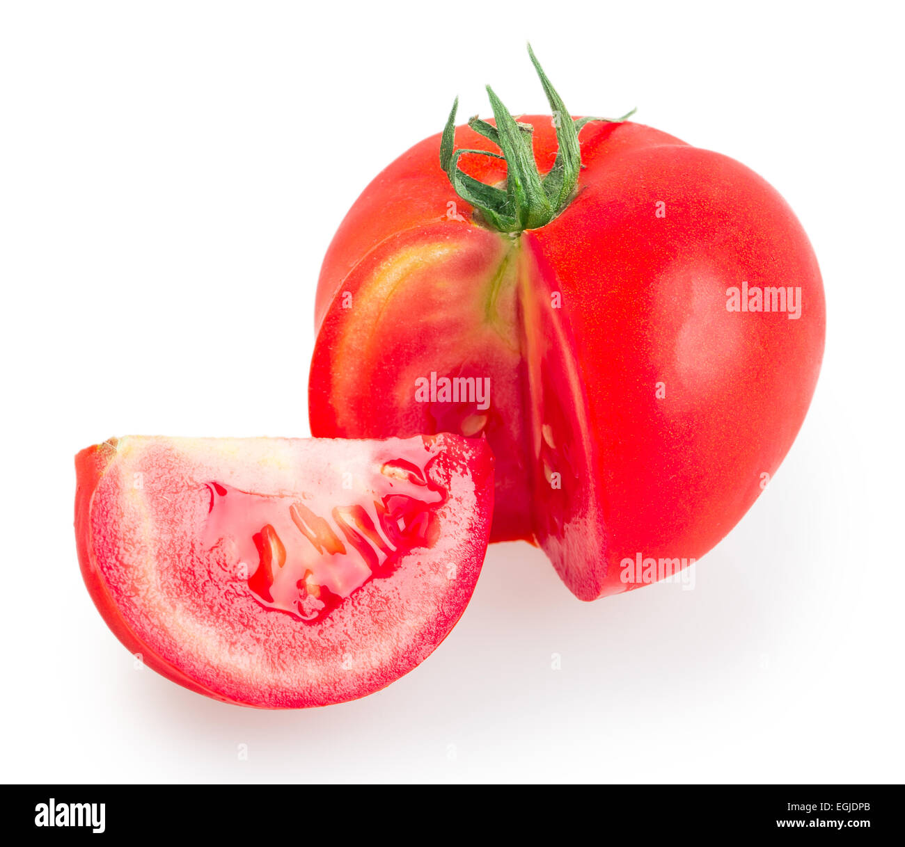 Tomato Ripped Image chopped tomato isolated on white background Stock Photo - Alamy