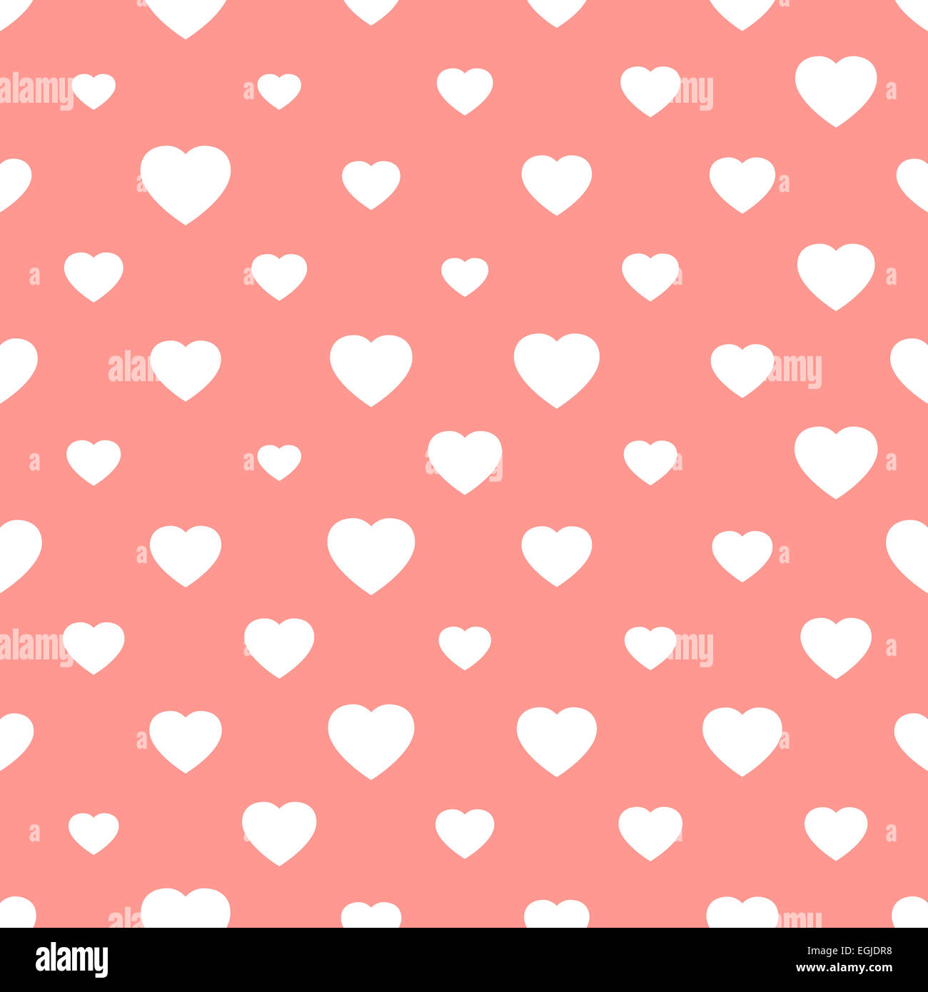 Pink seamless background with hearts illustration Stock Photo - Alamy