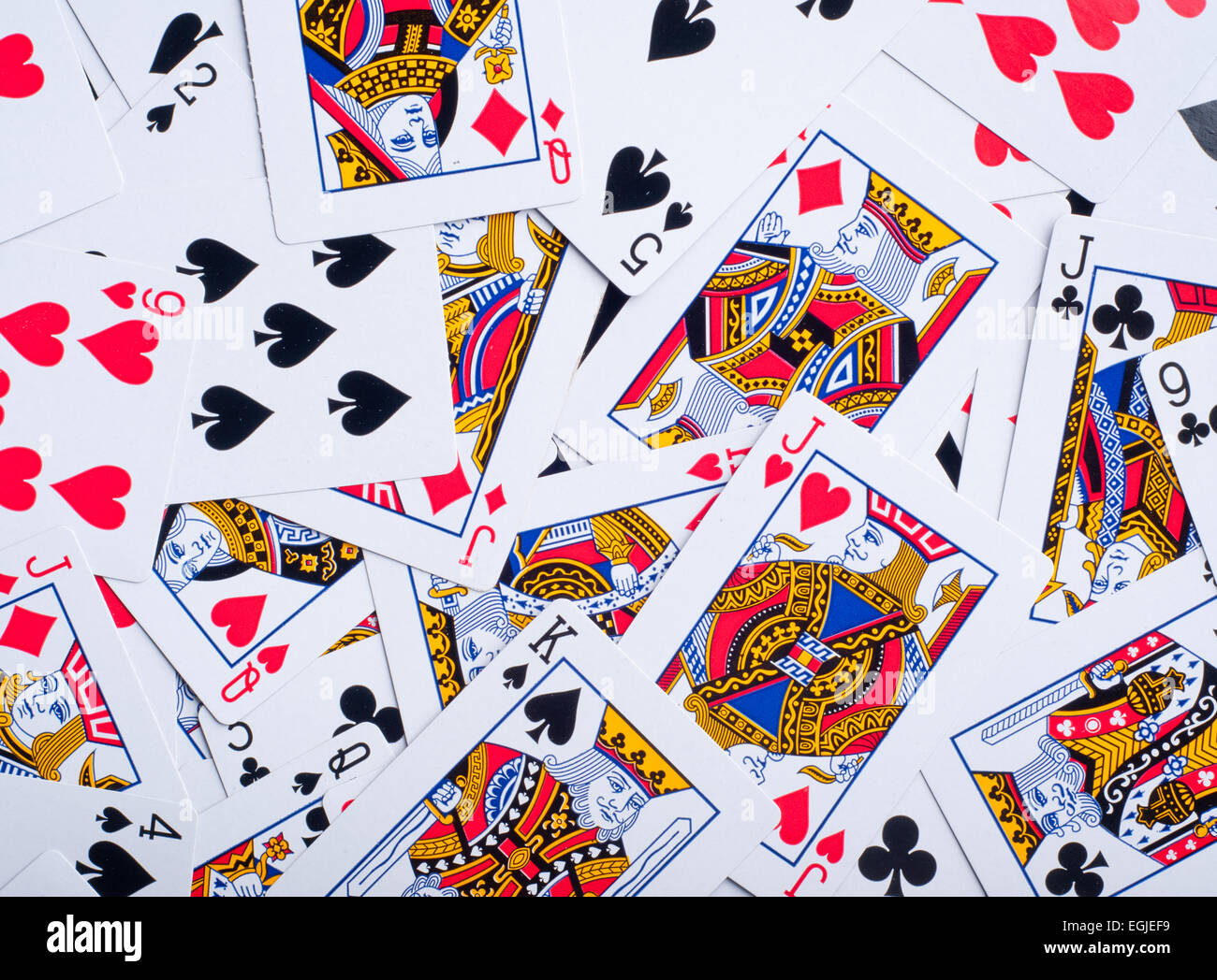 background made of playing cards Stock Photo