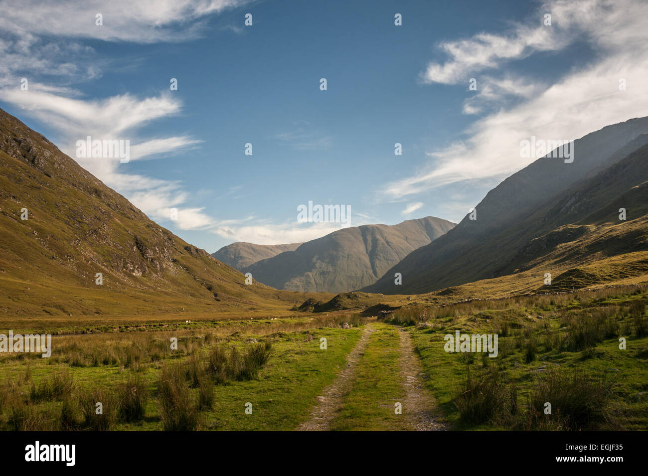 The track into Gleann Lichd Stock Photo - Alamy