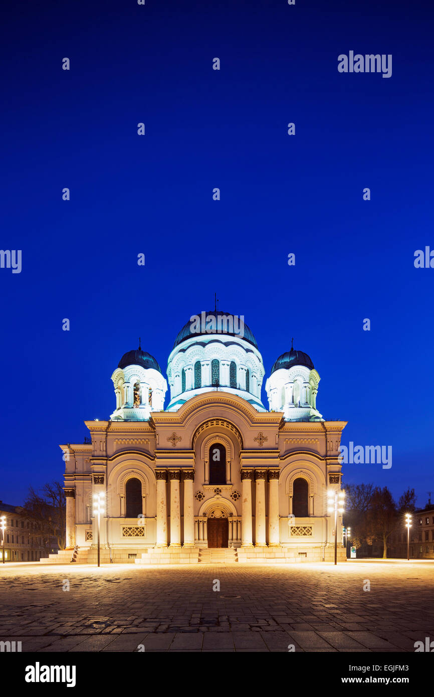 Europe, Baltic states, Lithuania, Kaunas, St. Michael the Archangel's Roman Catholic church, Neo-Byzantine style Stock Photo