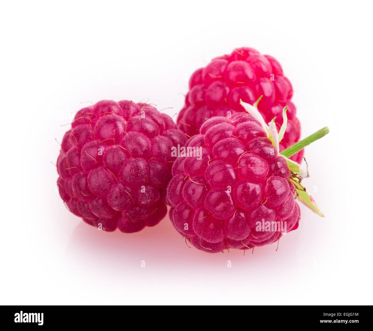 raspberries isolated on white background Stock Photo - Alamy