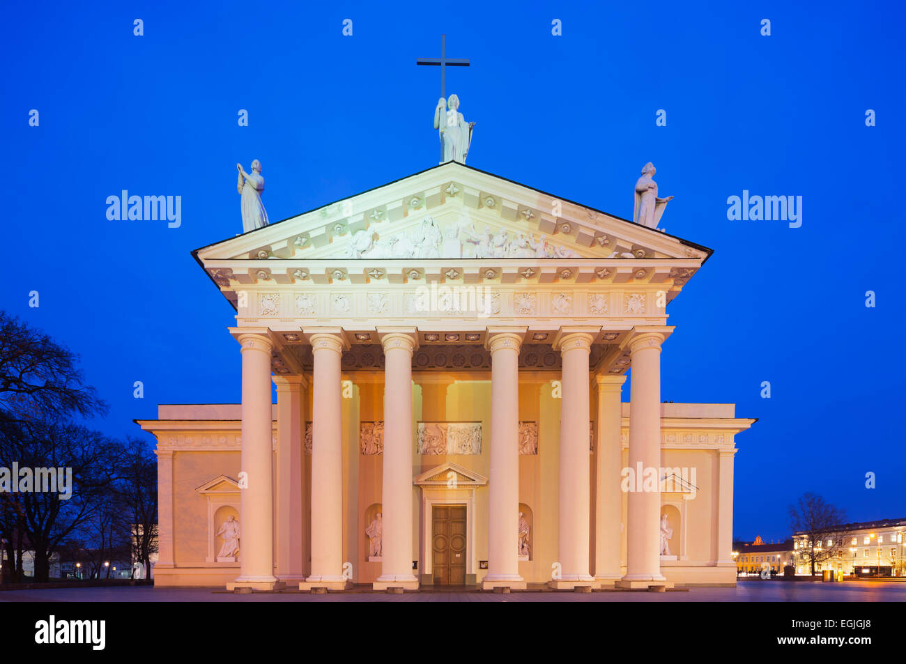 Europe, Baltic states, Lithuania, Vilnius, St. Stanislaus Cathedral in Cathedral Square Stock Photo