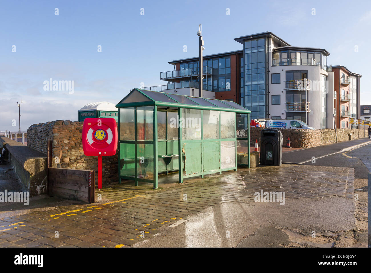 The ferry stop for the Knott End to Fleetwood Ferry Stock Photo