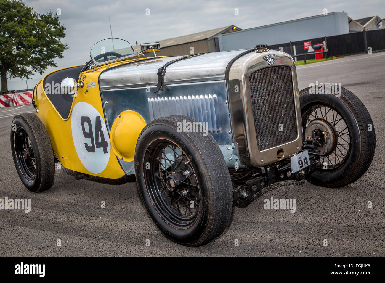 1930 Austin 7 Ulster in the paddock area, 2014 Vintage Sports Car Festival, Snetterton, Norfolk, UK Stock Photo