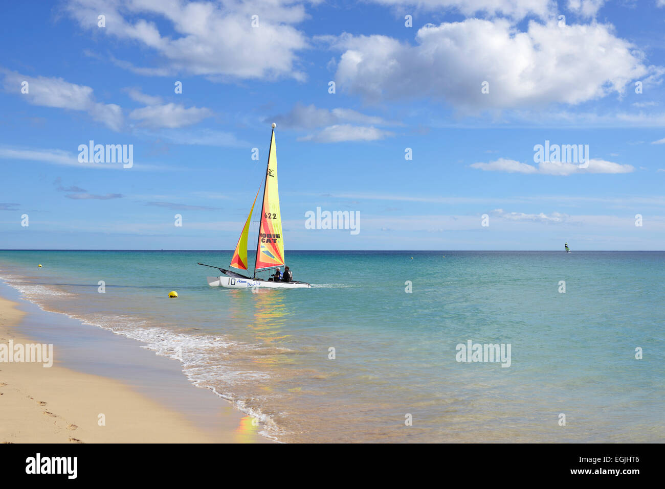 fuerteventura sailing boat Stock Photo Alamy