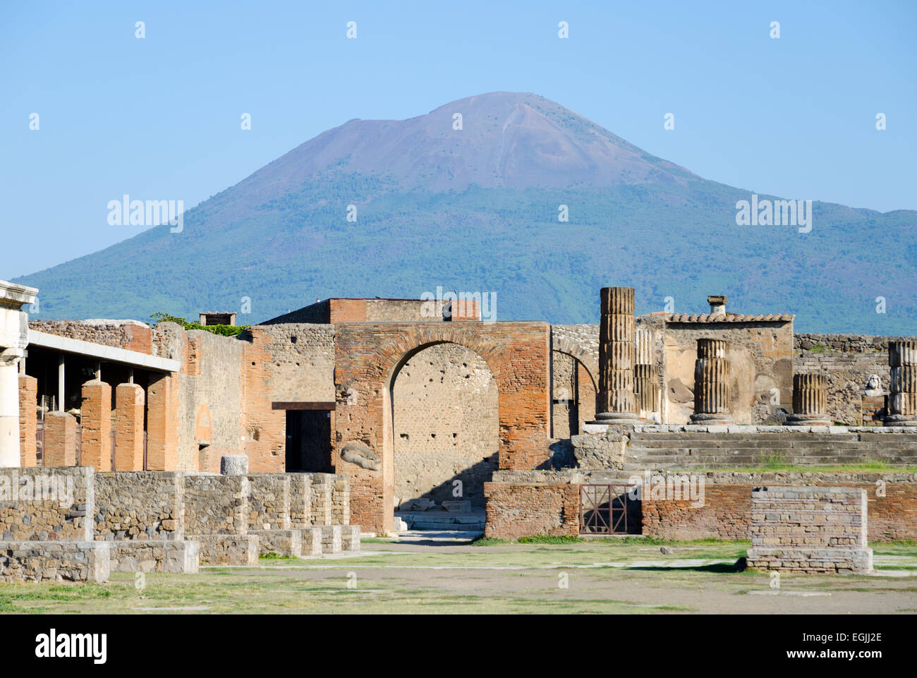Pompeii Mount Vesuvius Stock Photo