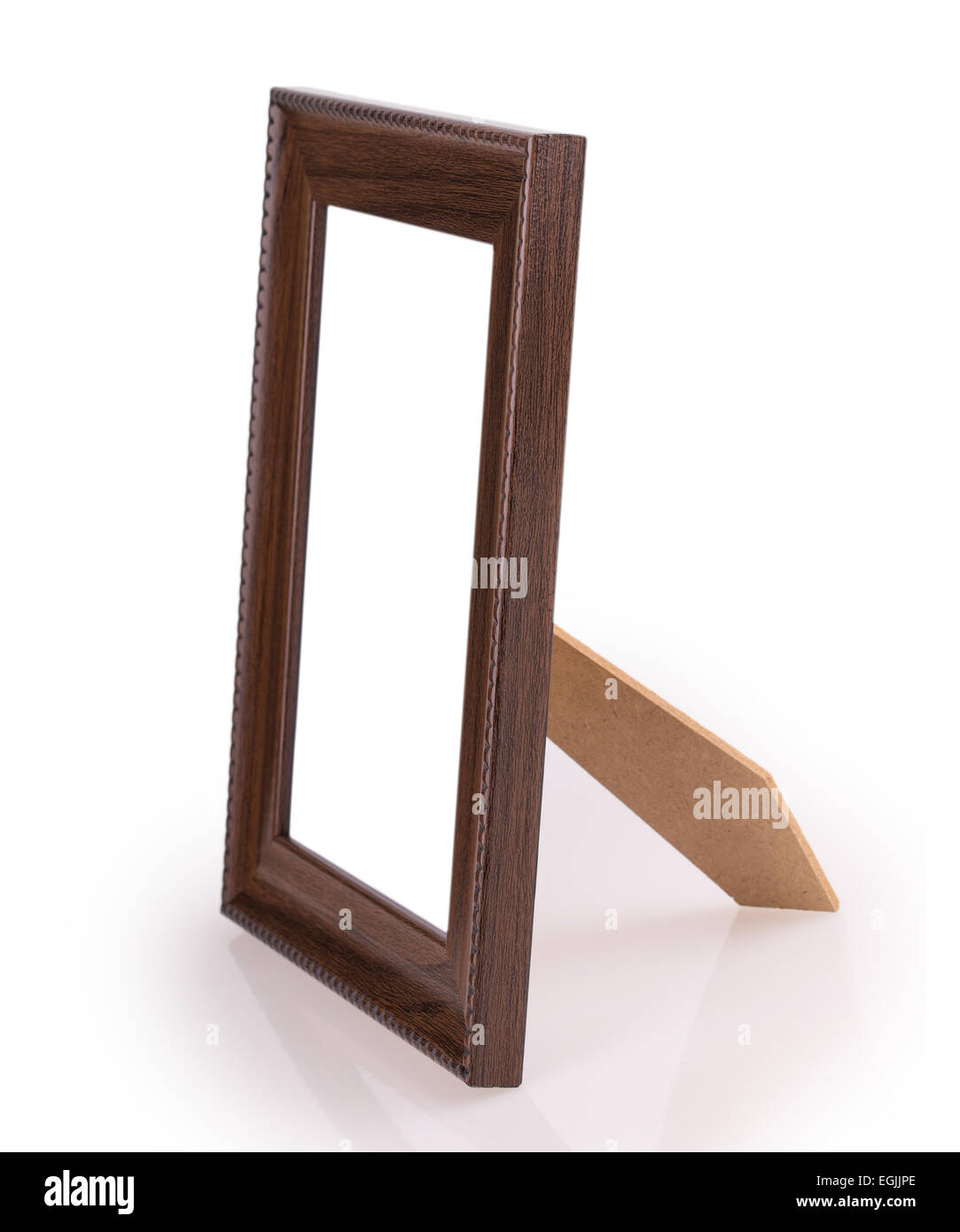 wooden picture frame isolated on white Stock Photo - Alamy