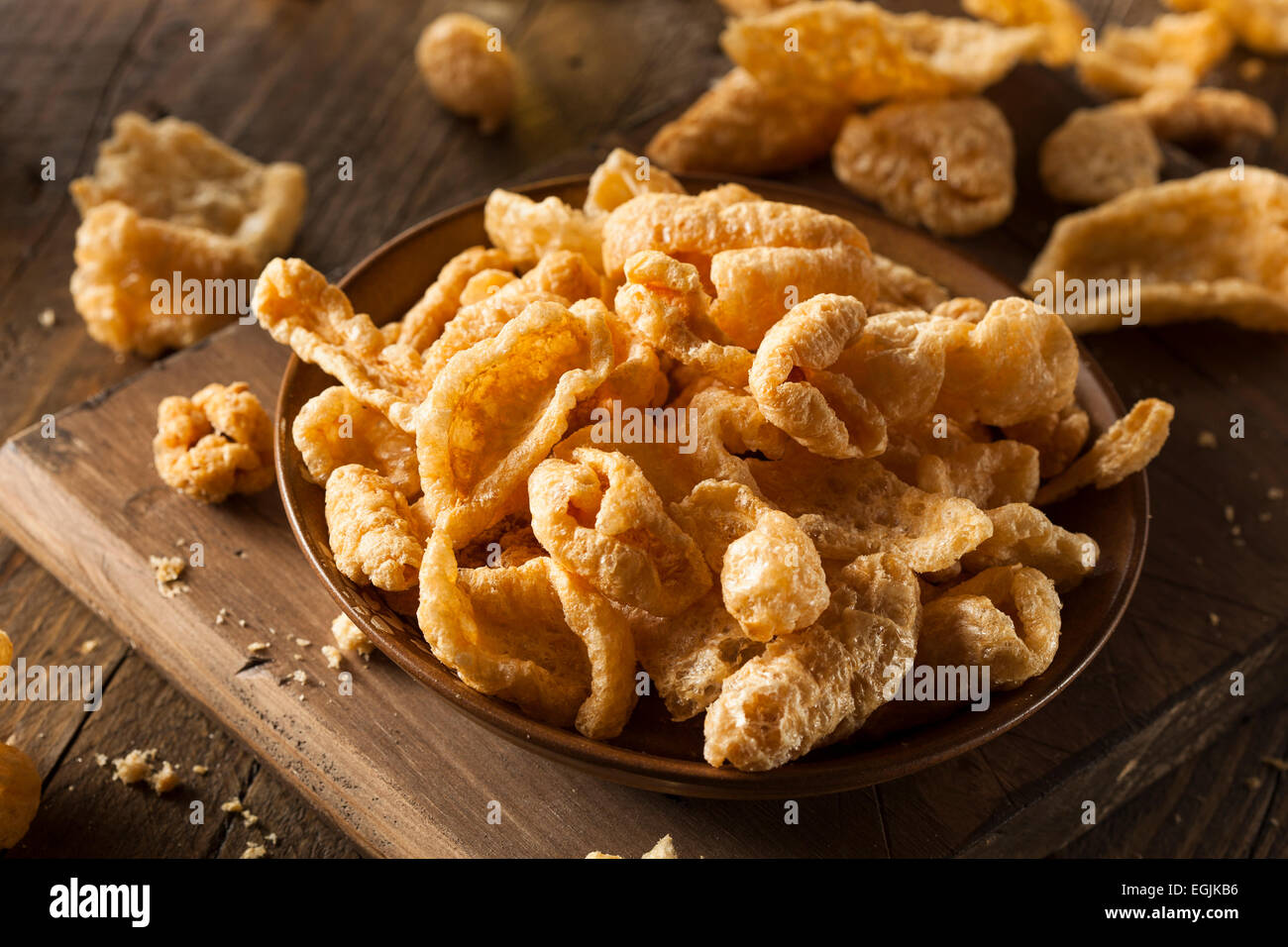Homemade Fatty Pork Rinds to Snack on Stock Photo Alamy