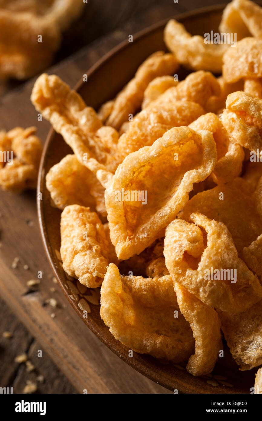 Homemade Fatty Pork Rinds to Snack on Stock Photo Alamy