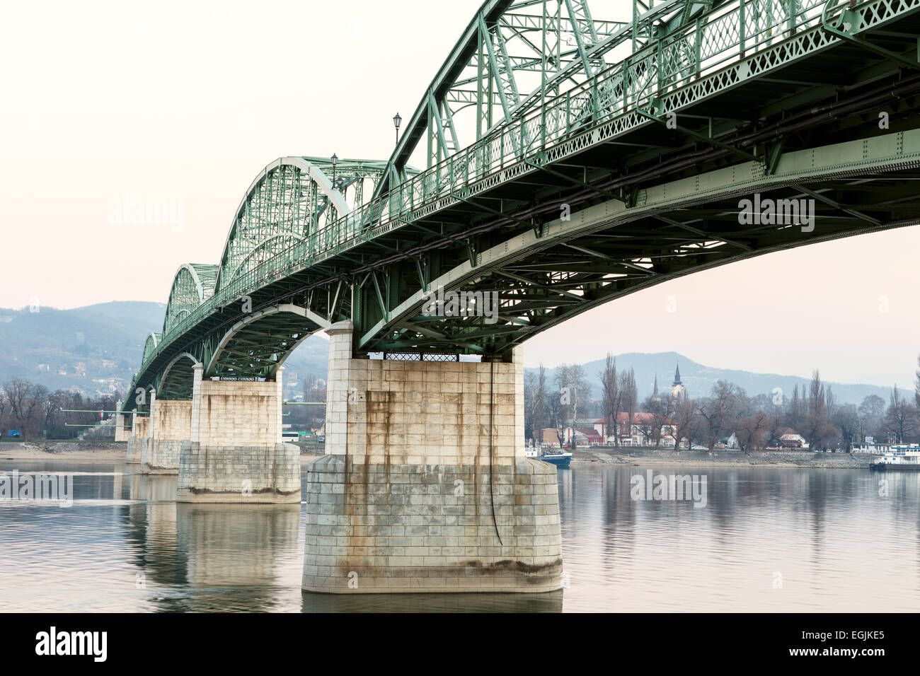Marie Valerie bridge,Esztergom,Sturovo Stock Photo