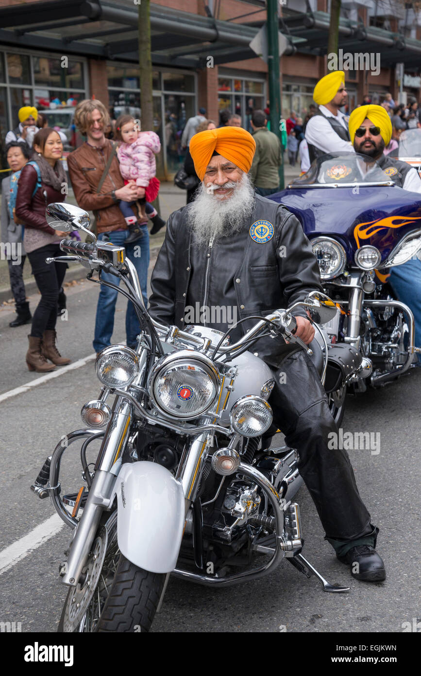 Sikh Motorcycle Club Vancouver British High Resolution Stock