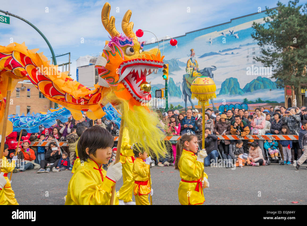 Chinese New Year Parade, Vancouver, British Columbia, Canada Stock