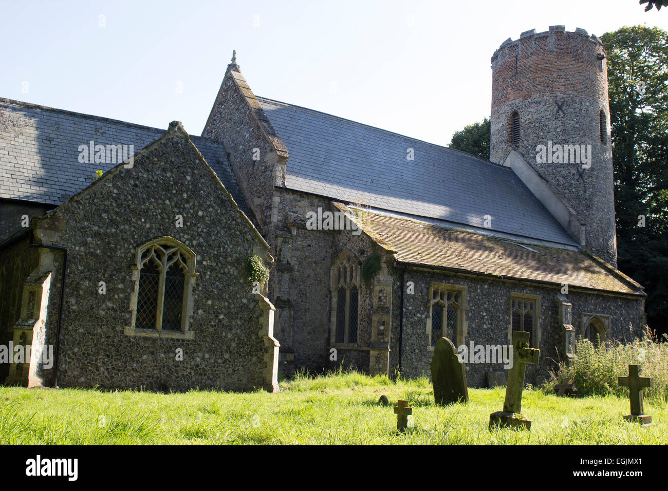 Exterior St Peter & St Paul, Burgh Castle Norfolk Stock Photo Alamy