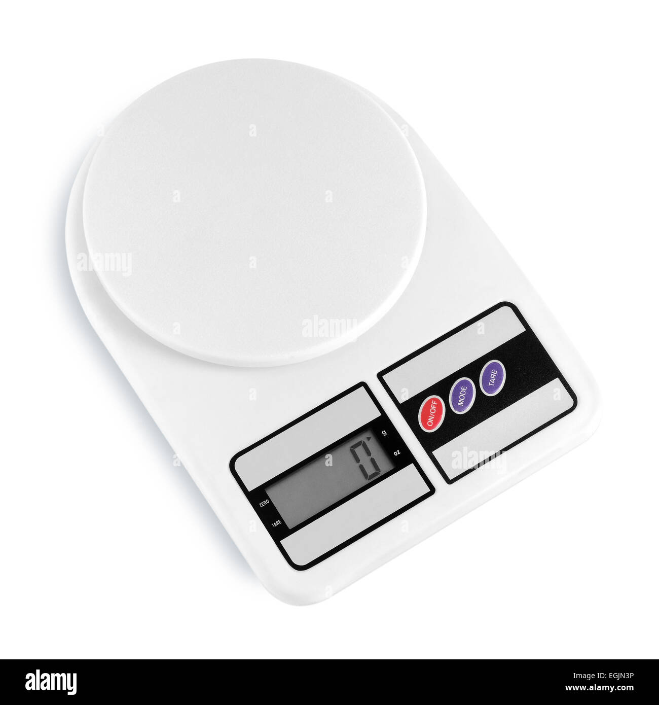 Kitchen scales on a white background. It is isolated, the worker of