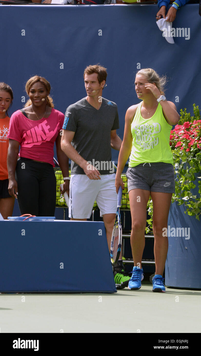 2014 Arthur Ashe Kids Day Show Featuring Victoria Azarenka Andy Murray Serena Williams Where Queens New York United States When 24 Aug 2014 Stock Photo Alamy