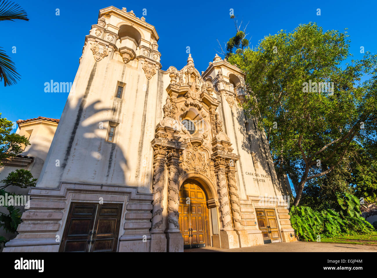 The Casa Del Prado Theater building. Balboa Park, San Diego, California