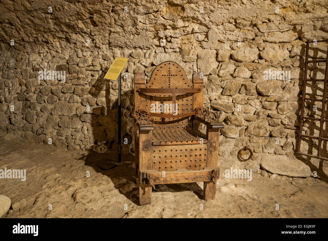 torture tools used in medieval age in italy Stock Photo